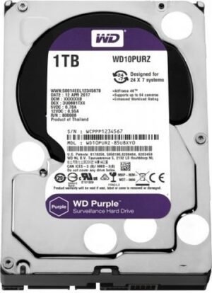 WD Purple WD10PURZ 3.5" 1 TB 5400 RPM SATA 3 HDD